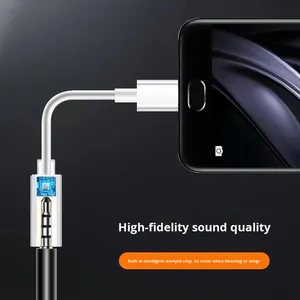 Nuevo Cable <span class=keywords><strong>adaptador</strong></span> <span class=keywords><strong>de</strong></span> Audio <span class=keywords><strong>de</strong></span> 3,5mm para auriculares ABS tipo C conector <span class=keywords><strong>auxiliar</strong></span> Dongle HiFi DAC para iPhone 15 Samsung contacto <span class=keywords><strong>de</strong></span> cobre - Product Image 5