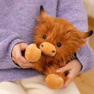 Peluche de Vaca Highland Personalizado - Muñeco de Vaca Highland Personalizable OEM/ODM, Peluche de Animal de Granja Suave para Regalos - Product Image 2