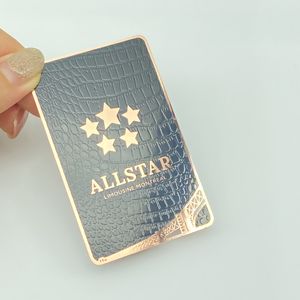 Fábrica personalizada totalmente personalizable con diseños gráficos tarjetas de visita de metal de lujo dejan una impresión profesional duradera - Product Image 4