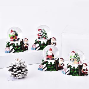 Babbo natale <span class=keywords><strong>fiocchi</strong></span> <span class=keywords><strong>di</strong></span> <span class=keywords><strong>neve</strong></span> scatola <span class=keywords><strong>di</strong></span> musica sfera <span class=keywords><strong>di</strong></span> cristallo luci in resina ornamenti per la decorazione <span class=keywords><strong>di</strong></span> natale acqua <span class=keywords><strong>di</strong></span> vetro albero <span class=keywords><strong>di</strong></span> natale - Product Image 2