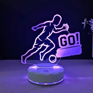 Cadeaux de football pour les fans de sport - LED ABS, contrôle tactile à distance, utilisation domestique, multicolore, pour Noël, la Saint-Valentin, pour garçons - Product Image 1