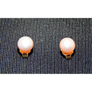 Orecchini con perle rosa oro 14k 5mm - Product Image 1