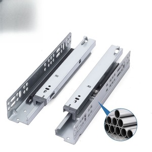 Riel Inferior 3D de <span class=keywords><strong>Cierre</strong></span> <span class=keywords><strong>Suave</strong></span> de Hierro Moderno, Riel Telescópico Oculto para Instalación de Cajones - Product Image 2