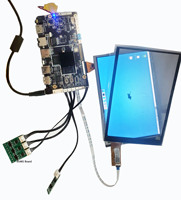 Layar Sentuh LCD 1024*600 Kecerahan Tinggi 7 inci 10,1 inci SKD dengan Papan RK3566 RS485 Linux Android 13.0 Motherboard