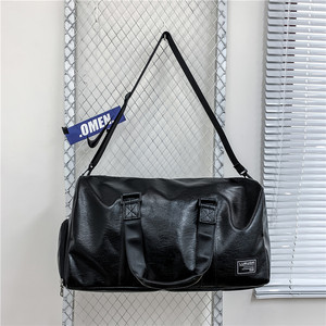 Custom Large Capacity Pu Leather Men's Gym <b>Bag</b> Dry <b>Wet</b> Separated Portable Travel <b>Bag</b> Short Distance Luggage Fashionable - Product Image 6