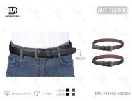 Cintura da Uomo con Fibbia in Metallo da 4,0 cm, Bordo in Velluto, Stile Casual - Product Image 1