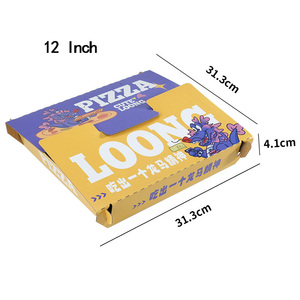 Sẵn sàng số lượng lớn thiết kế mới Chất lượng cao 7 8 9 10 12 inch cấp thực phẩm bánh <span class=keywords><strong>pizza</strong></span> Takeaway hộp giấy sóng bao bì hộp bánh <span class=keywords><strong>pizza</strong></span> - Product Image 6