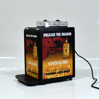 Distributeur de boissons mobile multi-bar à double robinet, refroidisseur automatique de tequila et de liqueurs froides pour 4 bouteilles, mini-refroidisseur magique pour hôtel