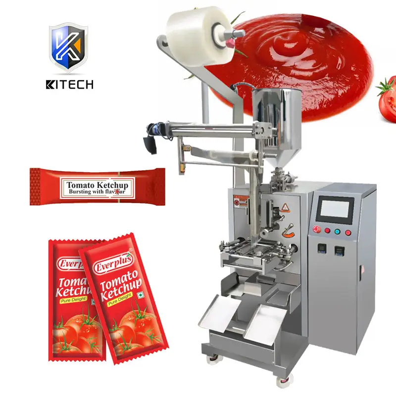 Automatische tomatenmark sauce ketchup abdichtung füllung verpackung maschine