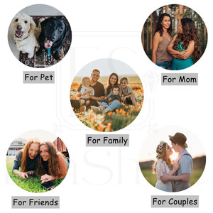 Collana con Proiezione Foto in Argento 925 Personalizzabile con Foto e 'Ti Amo' in 100 Lingue Regalo Ricordo per <span class=keywords><strong>Donne</strong></span> e Famiglia Collane a Cuore con Foto - Product Image 4