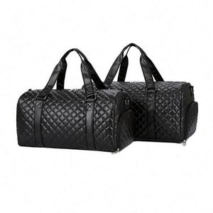 Muestra Gratuita, Bolsa de Viaje Deportiva de Piel Sintética Acolchada con Logotipo Personalizado, Bolsa de Viaje de Fin de Semana, Bolsa de Equipaje para Hombre - Product Image 1