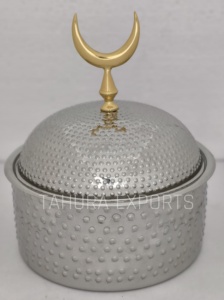 Round Home Dinnerware Customized Size <b>Cooking</b> <b>Pot</b> Silver Color Casserole Dish Casserole <b>Cooking</b> Handmade Design - Product Image 2