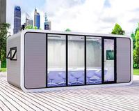 Rumah Kapsul Desain Modern Apple Cabin Mewah Prefab Modular Berbahan Baja Galvanis untuk Penggunaan Hotel dan Apartemen