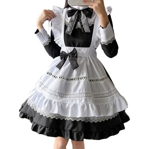 British Style Long Sleeve Maid Dress Women Plus Size Lolita Cosplay Costume Stage Performance Adult Polyester Spring 2023 - Product Image 5