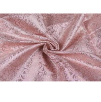Tissu brocart poly éco-responsable, doux et brillant, motif floral abstrait, idéal pour sacs et robes ethniques de cérémonie pour filles