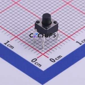 TC-1109-B-D Tactile Switch Through hole-4P,4.5x4.5mm Switch Single Pole Single Throw Round Button 1.6N Through Hole - Product Image 1