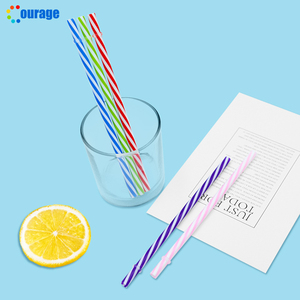 Pailles transparentes <span class=keywords><strong>en</strong></span> verre de <span class=keywords><strong>paille</strong></span> droite <span class=keywords><strong>en</strong></span> <span class=keywords><strong>plastique</strong></span> de couleur pour boîtes de verre de 16oz - Product Image 1