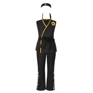 Disfraz de Karate Kids KOF <span class=keywords><strong>Cobra</strong></span> Kai para Niños y Adultos, Kimono Negro y Blanco, Uniforme con Diadema, Traje de <span class=keywords><strong>Anime</strong></span> para Halloween, Chándal - Product Image 4