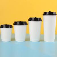 Gobelet à café jetable en papier à paroi simple, enduit à base d'eau, compostable, de qualité alimentaire, écologique, pour la vente en gros