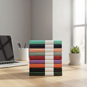 Personalized Soft Touch Custom Logo Holographic Printing Leather Hardcover Saddle Stitching A5 Notebook Customizable Options - Product Image 3