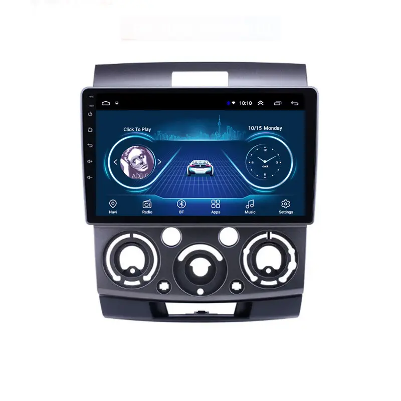 Nouvelle arrivée 10 pouces Android voiture lecteur dvd miroir lien/FM/navigation et gps 1 din android autoradio pour Mazda BT50 2006-2010