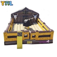 Taureau mécanique gonflable pour jeux de fête en plein air, vente directe d'usine, installation facile, PVC