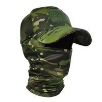 Al Aire Libre camuflaje cuello cara solapa sombrero gorra de béisbol protectora pasamontañas táctico sombrero senderismo caza gorras de protección solar