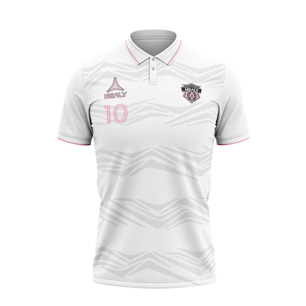 Benutzer definierte gestickte Marke Logo Polo Fußball Trikots Fußball Uniform Männer Fußball tragen