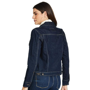 Veste en jean en coton respirant pour femmes grande taille de qualité supérieure pour la saison hivernale, design personnalisé, lavage décontracté, coupe ajustée - Product Image 5