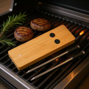 Thermomètre à viande intelligent avec deux sondes, outil de cuisson numérique sans fil Bluetooth pour grillades et utilisation en cuisine - Product Image 2