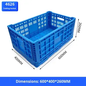 סל אחסון מתקפל גדול מפלסטיק PP, קופסת אחסון תעשייתית לוגיסטית - Product Image 6