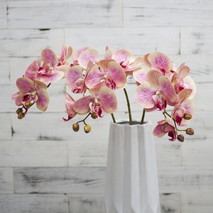 ดอกกล้วยไม้ฟาแลนนอปซิสประดิษฐ์แบบขายส่ง 6 หัว สัมผัสเหมือนจริง ตกแต่งโรงแรม บ้าน สำนักงาน วัสดุอ่อนนุ่ม เป็นมิตรกับสิ่งแวดล้อม เหมาะสำหรับใช้ในเชิงพาณิชย์ - Product Image 3