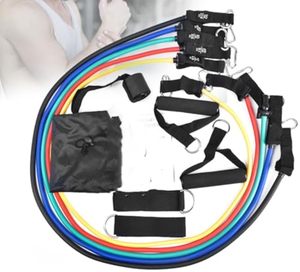 인쇄 된 라텍스 튜브 헤비 듀티 홈 운동 피트니스 탄성 밴드 세트 전신 운동을위한 저항 밴드 - Product Image 3