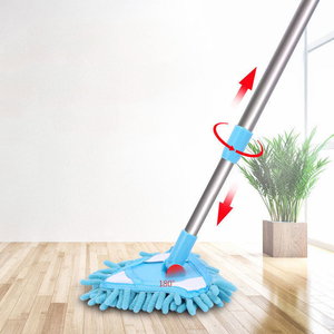 <span class=keywords><strong>DS920</strong></span> Boden decke Aut ofens ter Rotations staub wischer Teleskop Einziehbarer Lazy Cleaning Mop Drehbarer Chenille Triangle Flat Mop - Product Image 6