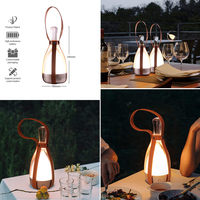 Lampe de table d'ambiance simple de conception du milieu du siècle pour la lampe portative acrylique de Restaurant occidental Flexible pour le décor de café de barre DC