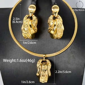 Juego de Joyería de Oro de Alta Calidad de Dubái para Mujer, Accesorios Grandes para Bodas y Fiestas - Product Image 6