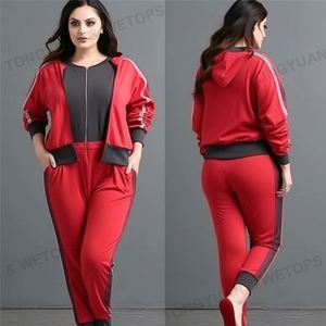 Conjunto de Dos Piezas de Talla Grande para Mujer Fall Down 8XL, Ropa de Talla Grande para Mujer 2025, Conjuntos de Dos Piezas para Mujer, Trajes Deportivos de Dos Piezas para Chicas - Product Image 3