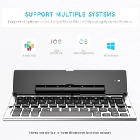 Clavier pliable sans fil avec clavier pliable de poche portable pour téléphone, tablette, ordinateur portable, téléphone