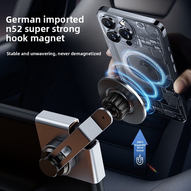 New Magnetic Phone Holder for Tesla Model Y Screens Aluminum Alloy 360 Rotation Silicone Protection Bed Use P10 Tesla Bracket