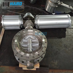 Van bướm khí nén nhiệt độ cao hiệu suất cao (SS/<span class=keywords><strong>CS</strong></span>), con dấu kim loại cứng, mặt bích ANSI 150lb/PN16 - Product Image 5