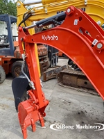 Miniexcavadora Kubota U17 Roja Compacta Usada, Pocas Horas de Trabajo, Buen Estado, Motor de 12.1kw, Caja de Cambios y Bomba