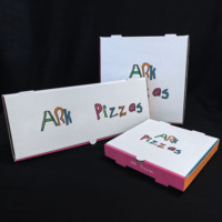 Cajas de pizza de flauta E impresas en colores SP3163 (rectángulo/cuadrado)-embalaje corrugado