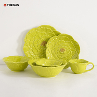 Usine Fleur Creative Assiette De Fruits En Céramique Rouge Personnalisable Série De Fleurs Haute Beauté Dolomite Assiette À Dîner