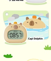 Jam Alarm, lampu malam LED gajah multifungsi Modern, kontrol sentuh, Jam Alarm, pencahayaan putih hangat ABS lucu untuk rumah ruang tamu