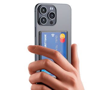 Оптовая цена прозрачный магнитный держатель для карт для мобильного телефона один сенсорный кошелек - Product Image 3