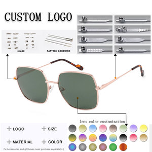 Gafas de Sol Cuadradas Unisex con Marco Metálico, Lentes Degradadas, 100% Protección UV para Adultos, Estilo Moderno - Product Image 2