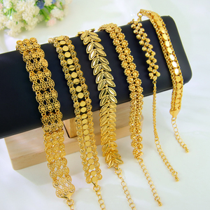 Hot Selling Fashion <b>Bracelet</b> Jewelry 21k Gold Plated Beads Bridal Wedding <b>Adjustable</b> <b>Bracelets</b> for Women Event Party - Product Image 6