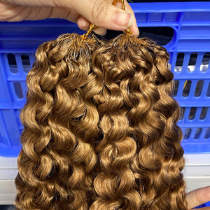 FYD Wholesale # 4/ # Extensions de cheveux humains bouclés vierges birmans 30/1B, longues, avec base en soie, sans colle - Product Image 4