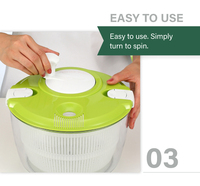 Keuken Appliance Gereedschappen Salade Mixer Plastic Handleiding Groente-en Salade Spinner