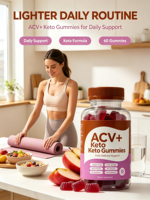 Gummies Keto ACV au vinaigre de cidre de pomme pour le contrôle du poids et un ventre plat, favorisant la production de cétones pour femmes